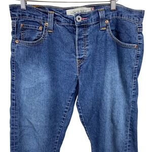 Vintage Levis Low Slouch Crop Jeans Women's 11 Button Fly Denim Casual Blue Y2K
